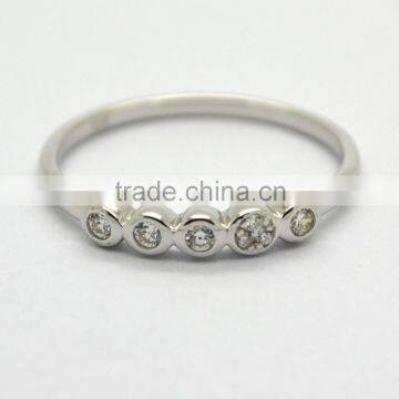 High end fashion women jewelry cz silver 925 ring