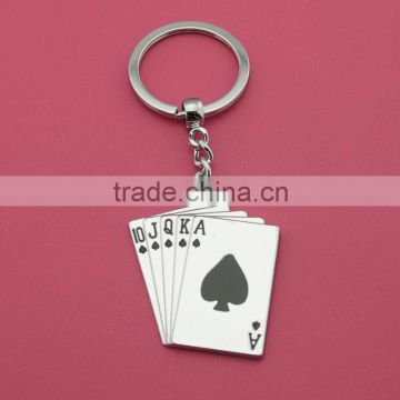 PLAYING CARDS Weapon of Choice Stamped Keychain VINTAGE PLAYING CARD POKER PENDANT RETRO KEYCHAIN OLD KEY CHAIN FLUSH