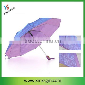 22"x10K 190T Chameleon 3 Fold Auto Open&Close Umbrella