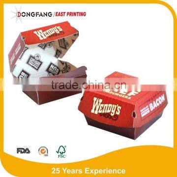 two sides printing burger box