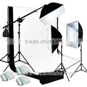 Video studio lighting kit with softboxes