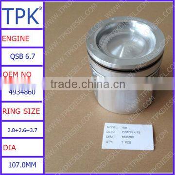 QSB6.7 S6D107 Engine Parts Piston Kit 4934860