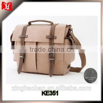 canvas material fashion dslr shoulder camera bag