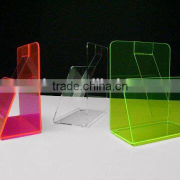 High Quality Standard Acrylic Literature Display Stand Desktop Brochure/Book/Leaflet Holder