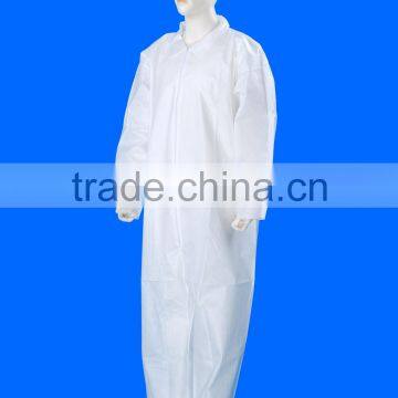 Disposable Surgical Coverall with Collar and Open Cuff