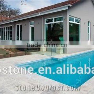 Natural white travertine for swimming pool
