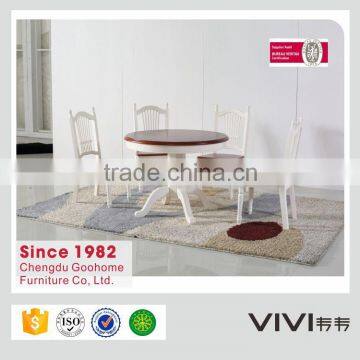 2016 high quality modern brown colored rounded extending dining table