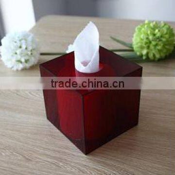 Homeloo Square Tissue Paper Box Holder Modern Style Transparent Clear Acrylic photo-2