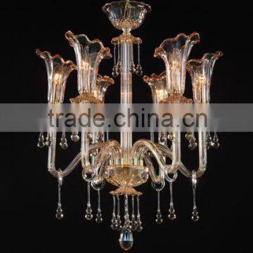 2015 royal style golden six-ends chandeliers pendant light for luxury hotel