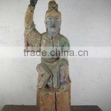 wooden buddha antique laughing buddha statue