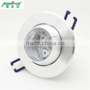 3W led ceiling lights aluminium led recessed mounted downlight