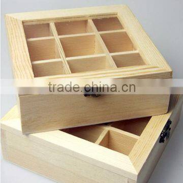 luxury new style handmade feature natural wood color essential oil small piece saving box difference grids