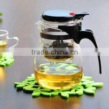 Hot Sale Beatiful Shape Heat-resistant Borosilicate Glass Coffee Set