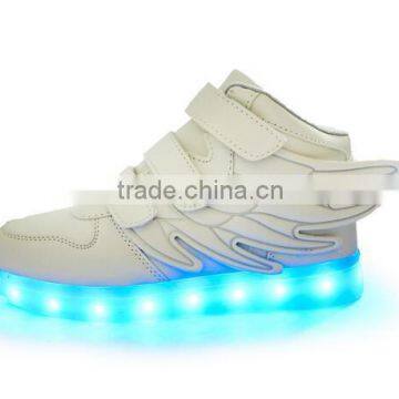 Children Kids Unisex LED Light Lace Up Luminous Sneaker Casual Shoes USB Sport
