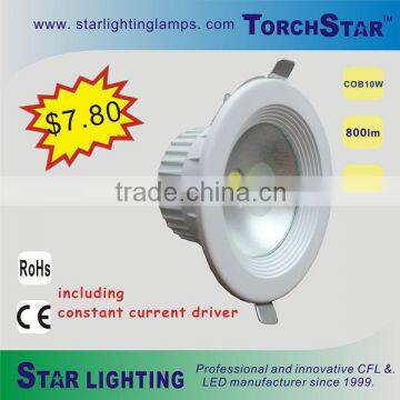 10W LED recessed COB lighting