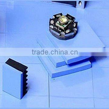 High thermal conductivity pad filling heatsinks and IC