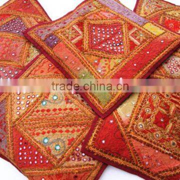 Ethnic Indian handcrafted Mirror work Cushion covers stock lot offer