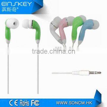 2015 new brand flat cable earphone colorful earphone with mic for mobile phone