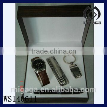 good quality men's gift box jewelry set watch knife pen watch set