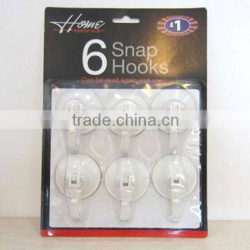 6-piece suction cup hooks