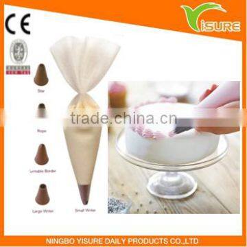 DIY Cake Silicone Piping Bag Set Decorating Set Kit Bakeware Cookware Set