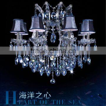 Maria Theresa Hanging Luster Blue Crystal Chandelier Colored Glass Chandeliers Pendant Lamp for Home Decor CZ6006/8
