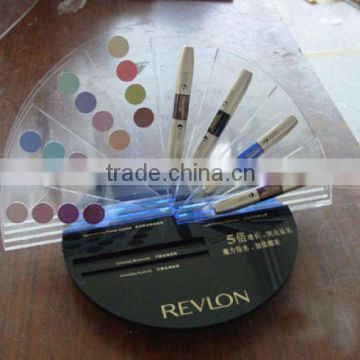 Fine quality fan shape acrylic eyeshadow and eyeliner display stand