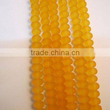 6mm transparent fluorescent color round glass beads YZ021