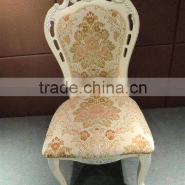 European style solid wood carving antique wooden chair