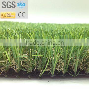 Flat shape four color outdoor Landscaping artificial turf grass