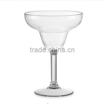 Handmade elegant Wholesale Cheap Clear transparent size popular crystal margaret glass goblet