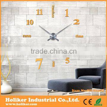 Large Luxury 3D DIY Clock for Home Decoration photo-2
