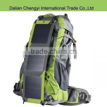 Tactical high capacity travel hiking camping solar chargeable backpack