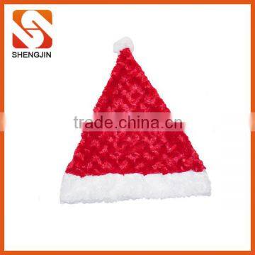 SJ-6904 High quality red plush santa adult hat christmas decoration hat