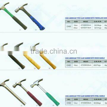 American type full polished claw hammer small claw hammer best claw hammer types of hammers