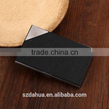 wholesale pu with metal business card holder