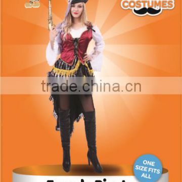 Sexy Halloween wholesale Female Pirate fancy dress costume