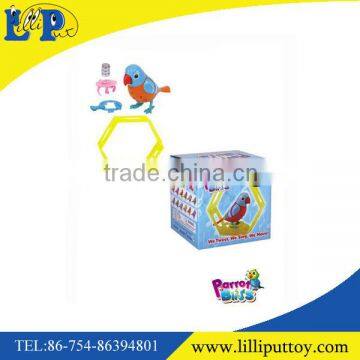 Funny plastic b/o voice control bird toy