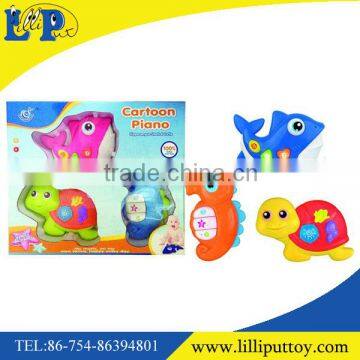 Interesting cartoon animal piano toy set with window box