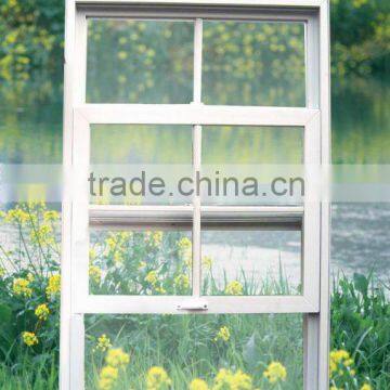 America profile PVC double hung window, vertical sliding window