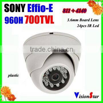 700TVL 1/3"Sony super 960h ccd effio-e CXD4140gg day/night with OSD menu small dome camera