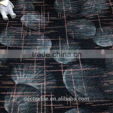 waterproof check design spray printed flocking fabric for garments