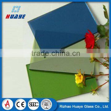 China Low Price blue green clear reflective glass