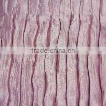 Crushed satin curtain fabric