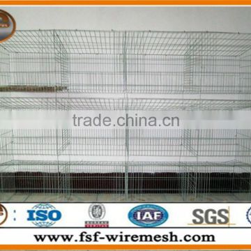 ISO certificated Anping factory galvanized welde rabbit cage/PVC coatd rabbit cage