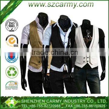 Autumn Mans Fashion Custom V-neck Fake Two Pieces Suit Vest