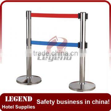 Safety Double Belt Pole 201 Pole Bank Crowd Control Barrier Stand photo-2