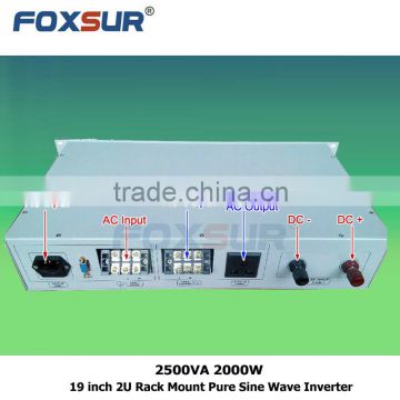 Perfect design high performance 2500VA 2000W -48V dc to 230V ac solar power 19 inch 2U Rack Mount pure sine wave inverter