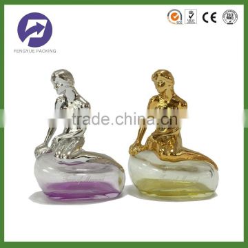 Hotsale 50ml Perfume Bottle With Lady Shaped UV Cap