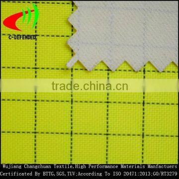 Flame retardant Polyester fluorescent Conductive hi vis high reflective oxford fabric